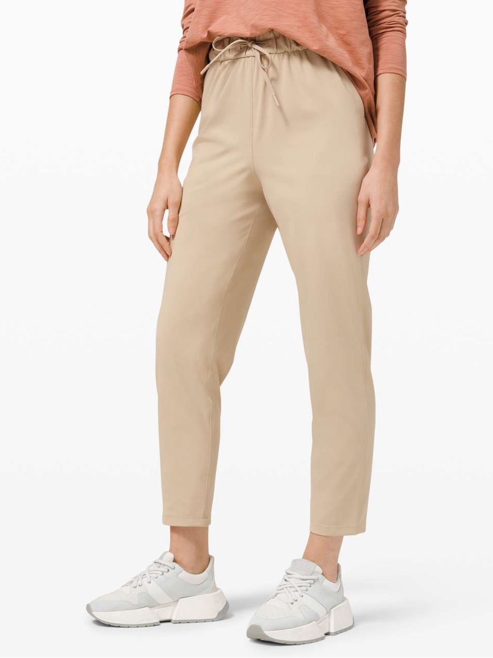 Lululemon Keep Moving Pant 7/8 High Rise Trench Tan Womens Sz. 2